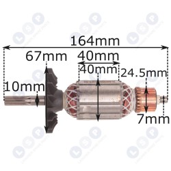 Ротор BOSCH GBH 4-32 DFR, BHD SPIT 1614010252 (5903794704206)