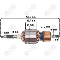 Ротор ТИП BOSCH GSH 11 VC 1614011120 (5903794704220)