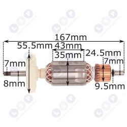 Ротор для прямой шлифовальной машины GGS 28 C CE, GGS 28 LC LCE (5903794704244)