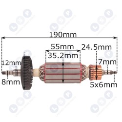 Ротор для MAKITA 9565 CVR 9565CV 9565CR 9565C 515228-2 (5903794704305)