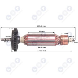 Ротор для BOSCH GWS 7-115 7-125 GEF 7E 1619P05210 ()
