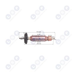 Ротор для шлифовальной машины BOSCH GWS 7-115 GWS 7-125 1619P05210 щетки ()