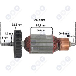 Ротор измельчителя MAKITA 9059 SF 9057 516713-8 (5903794704350)