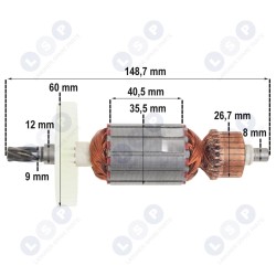 Ротор для перфоратора HR 2400, 515163-7 (5903794704374)