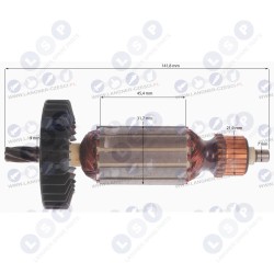 Ротор для молота Makita HR2410 HR2420, 517403-6 (5903794704381)