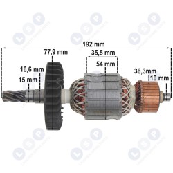 Ротор для перфоратора MAKITA HM1202, HM1242 C 516803-7 (5903794704466)