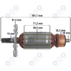Ротор режущий Makita 2414 2412N, 514543-1 (5903794704473)