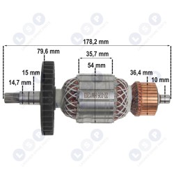 Ротор молотковый Makita HM1203C HM1213C HM1205C, 517818-7 (5903794704510)