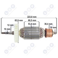Dzirnaviņas rotors HITACHI G18SG G23SE G23SC2 G18SE2 360287E (5903794704862)