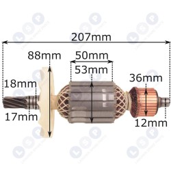 Darbrats Hitachi HiKOKI H65SB H65SB2 H70SA 360286E (5903794704947)
