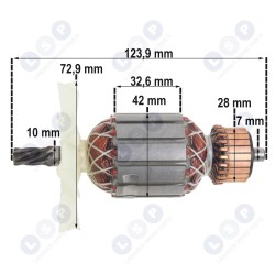 Rotors HILTI TE 14 TE 15 TE 18M āmuram, 718878-4 (5903794705029)