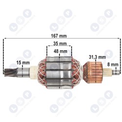 Rotors Hilti TE 74 TE 75 āmuram 206250-3 (5903794705067)