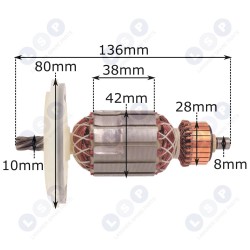 Rotors priekš Hilti TE 24. TE 25 āmurs, 301144 277155 (5903794704718)