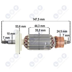 Rotors DeWALT DW563, DW566, D25002K, D25003K 585289-00 (5903794705197)