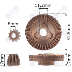 Ātrumkārba BOSCH GWS 12-125 13 17 1607000V44 CIE (5903794705746)