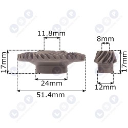 Ātrumkārba BOSCH GWS 17-125 19-125 18-125 (5903794705760)