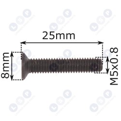 Kreisās vītnes skrūve M5 urbšanas patronai (5903794706316)