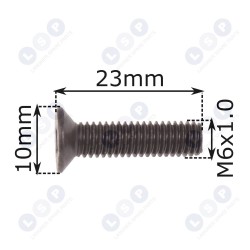Kreisās vītnes skrūve M6 urbšanas patronai (5903794706354)