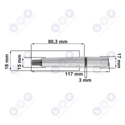 MORSA urbšanas vārpsta MT MS MK2 B18 (5903794732094)