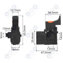 Slēdzis triecienurbjmašīnai, zils BOSCH (5903794706460)
