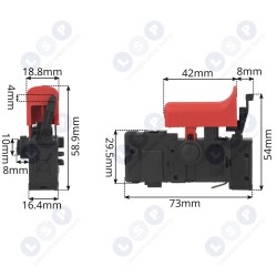 Slēdzis BOSCH GBH PBH 1617200515 triecienurbjmašīnai (5903794706538)