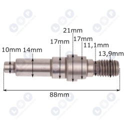 Bosch GWS 20-230, 23-230 vārpsta, 1603523100 (5903794706675)