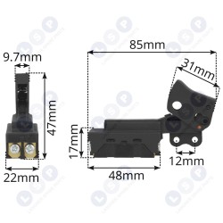 Slēdzis MAKITA zāģim 10A 250V (5903794706798)