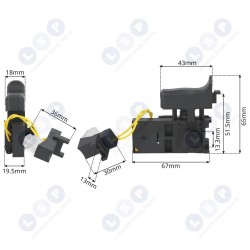 Slēdzis MAKITA 650588-6 HR2470 urbjam (5903794706811)