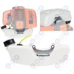 Pilnībā aprīkota degvielas tvertne benzīna krūmgriezim, tvertnes pamatne ()