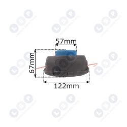 Trimera galva T35 HUSQVARNA 535RX 553RS M12 kreisā (5903794712430)