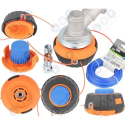 Trimera galva benzīna krūmgriežiem, trimmera auklas adapteri ()