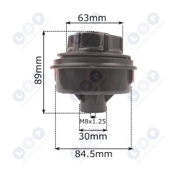 Pusautomātiska galva, pieskrūvējama no apakšas M8x1.25 elektriskajam trimmerim (5903794712553)