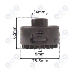 Phi 8 mm bīdāmā spole daudzrievu zāles trimmerim (5903794729872)