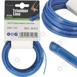 Kvadrātveida aukla 1,65 mm x 15 m neilona ar serdi krūmgriežu trimmeriem (5903794712812)