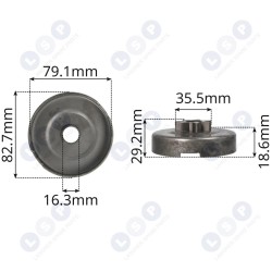 Sajūga grozs ar fiksētu zobratu Husqvarna 365 (5903794713888)