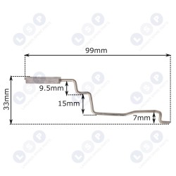 Husqvarna 340 345 350 motorzāģa droseles trose (5903794731097)