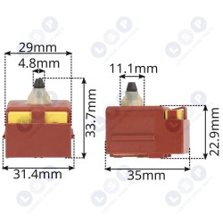 Slēdzis DeWALT leņķa slīpmašīnai 945614-00 (5903794714205)