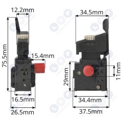Black Decker urbis/slēdža urbis 4(4)A 250V~5E4 59-CD419 (5903794714229)