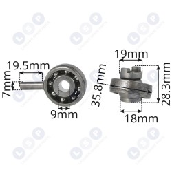 Piedziņas/šūpoles gultnis Hitachi DH24PC3 (5903794715080)