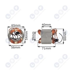 Stators krūmgrieža trimmera rievai 39x40mm ()