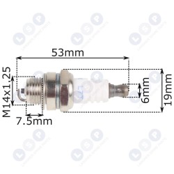 СВЕЧА ЗАЖИГАНИЯ КАРБЮРАТОРА ДЛЯ КИТАЙСКОЙ КУСТОРЕЗКИ 10 ММ ()
