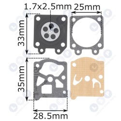 Ремкомплект диафрагменной прокладки карбюратора (5903794719804)