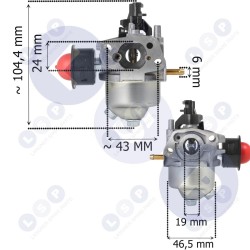 Карбюратор газонокосилки для двигателя NAC LONCIN T575 T675 + подкачивающий насос (5903794733510)