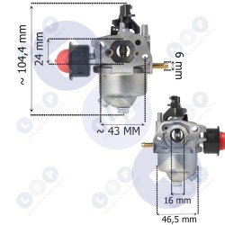 Карбюратор для газонокосилки NAC LONCIN T375 T475 T575 T675 с топливным насосом (5903794733527)