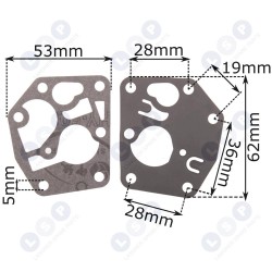 Комплект прокладок ниппеля карбюратора BRIGGS STRATTON ()
