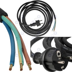 Strāvas vads ar spraudkontaktu 4 metri 2 x 1,5MM H05RR-F (5903794715899)