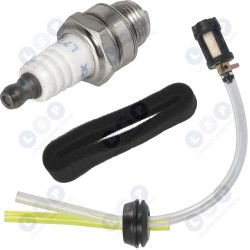 Degvielas filtrs, aizdedzes svece, degvielas šļūtene benzīna krūmgriezim ()