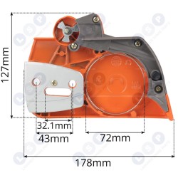 Aizsarga sajūga pārsegs bremzēm HUSQVARNA 340 345 350 (5903794717480)