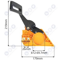 Bremžu korpuss benzīna zāģa zāģa aizsargam PARTNER P350 351 371 352 382 (5903794717503)