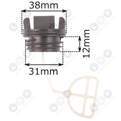 Degvielas vāciņš Husqvarna 36 41 42 51 55 136 137 141 (5903794717909)